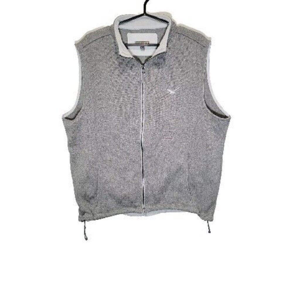 Peter Millar Sweater Vest Mens XL Gray Fleece Full Zip